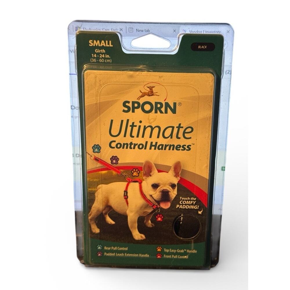 Sporn Ultimate Control Harness Black Small Girth 14-24 inches